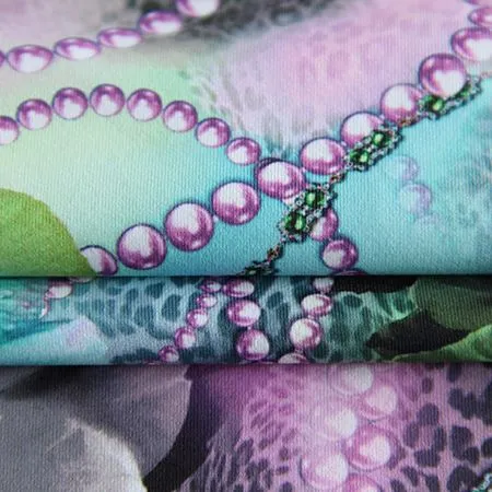 Ffabrig Argraffu Digidol Polyester Spandex